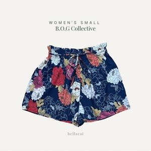 B.O.G Collective | Floral High Rise Paper Bag Flowy Lightweight Shorts Small
